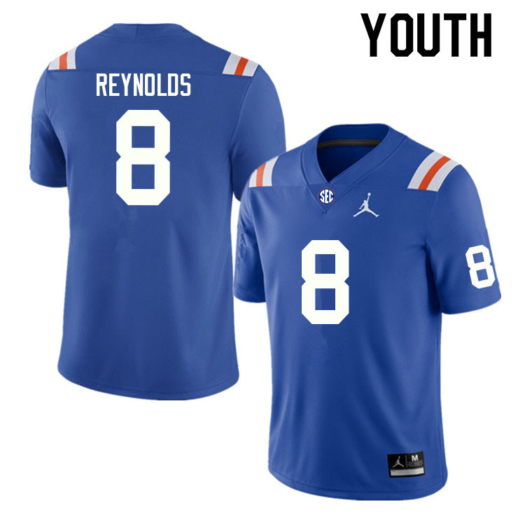 Youth #8 Daejon Reynolds Florida Gators College Football Jerseys Sale-Throwback